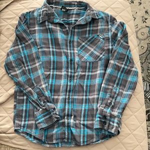 Boys large blue & grey flannel